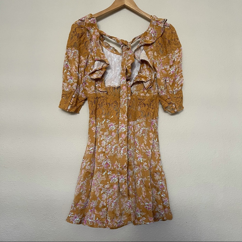 Free‎ People Lucie Floral Lace Mini Dress - Picture 4 of 10